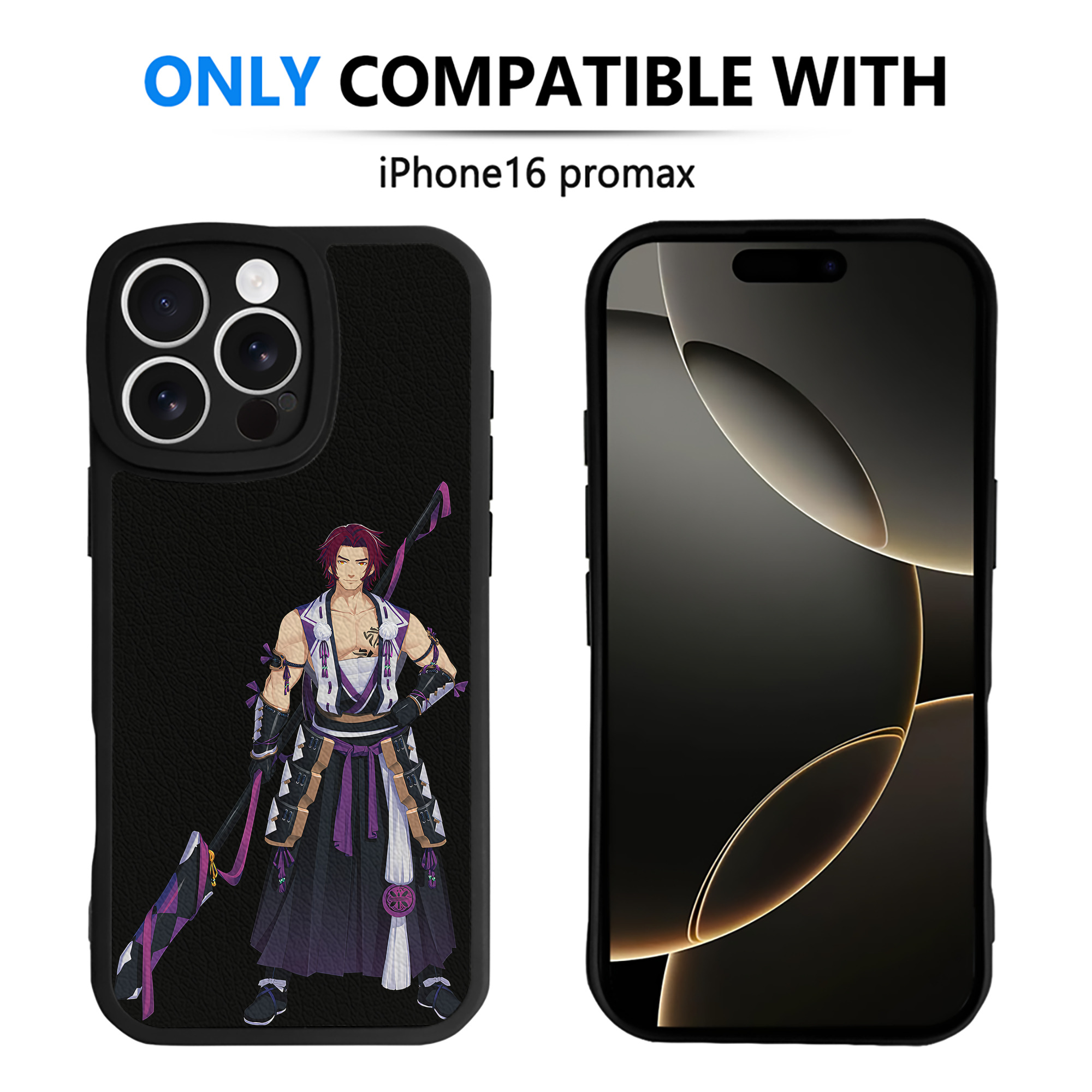 （画像用） 刀剣乱舞 Touken Ranbu 【iPhone 16シリーズ対応】シリコンスマホケース（レザー調） 材質：シリコン